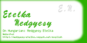 etelka medgyesy business card